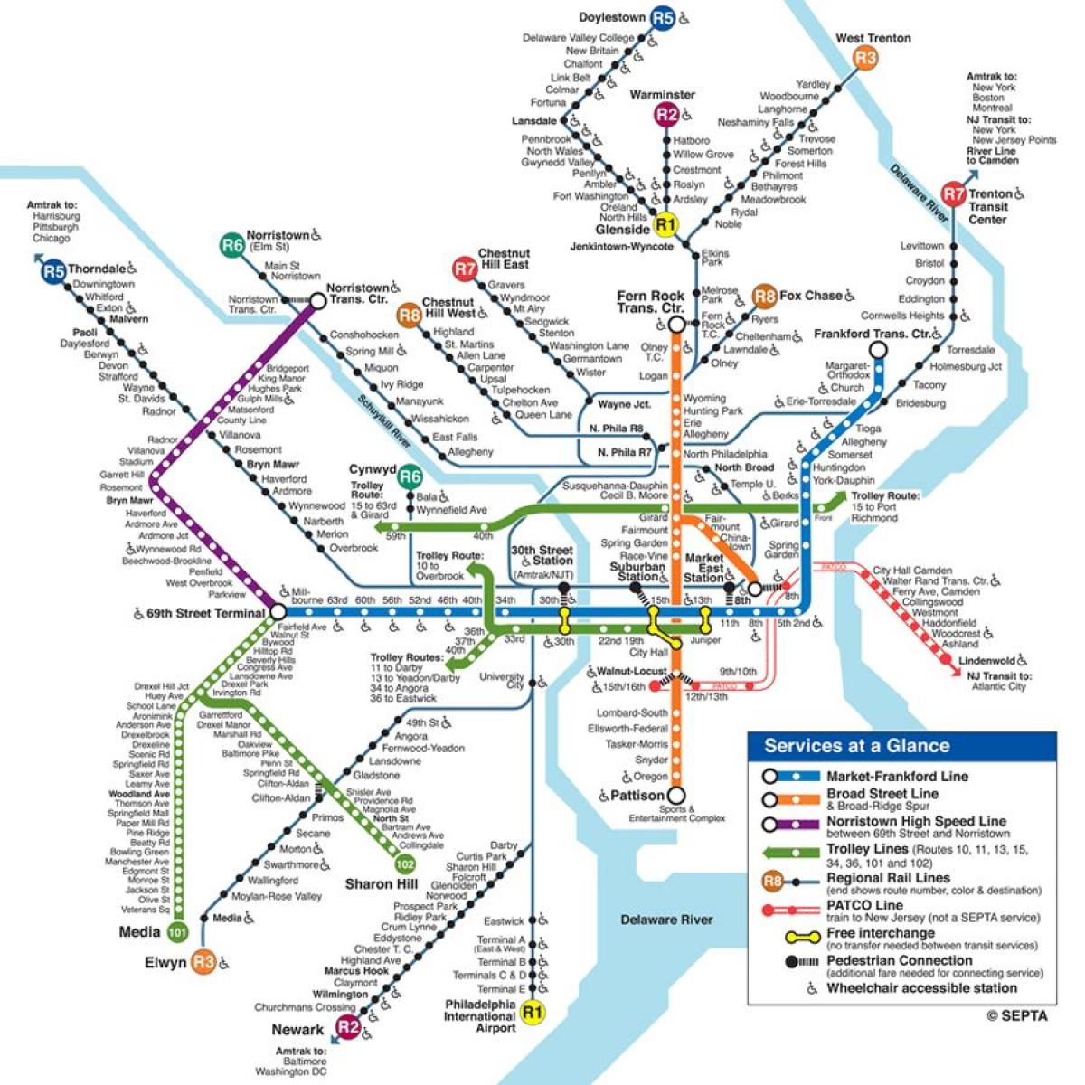 Philly U-Bahn-Karte