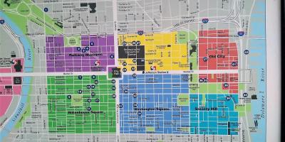 Karte von center city Philadelphia