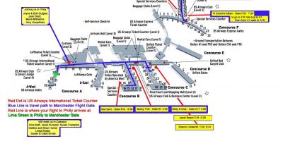 Karte von Philadelphia airport