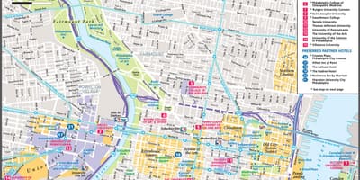 Philly touristische Karte anzeigen